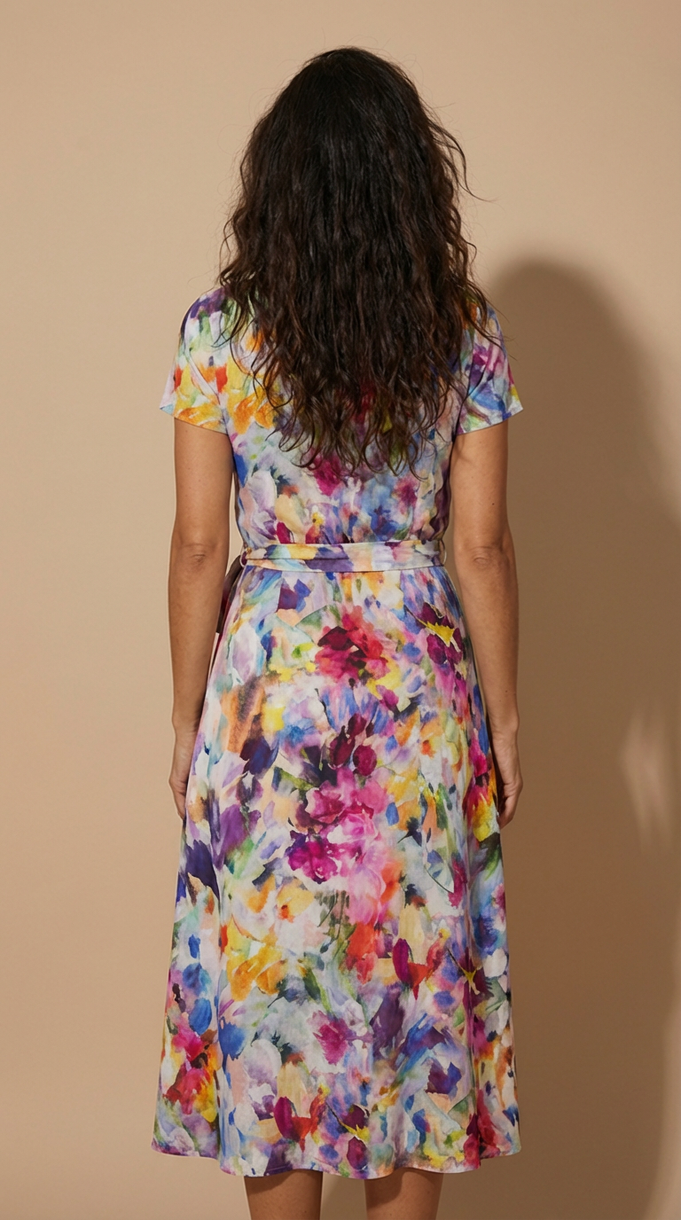 Robe Portefeuille Fleurie