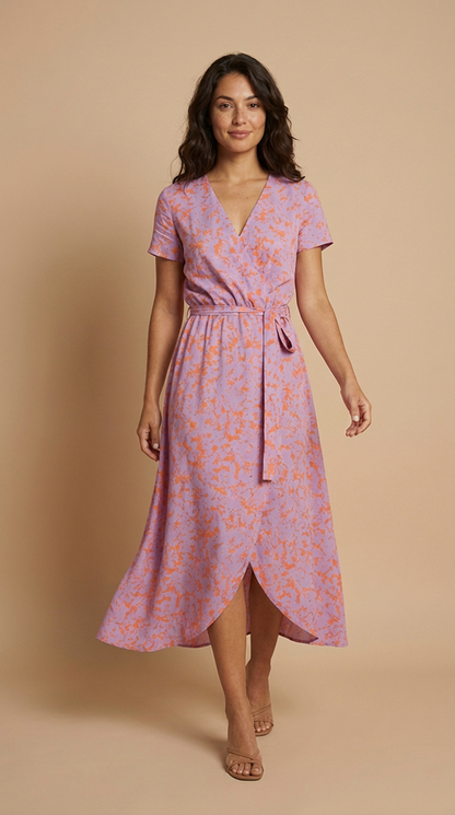 Robe Portefeuille Fleurie