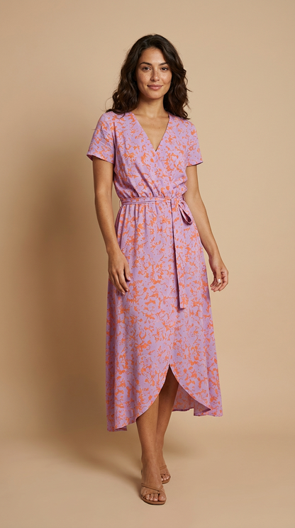 Robe Portefeuille Fleurie