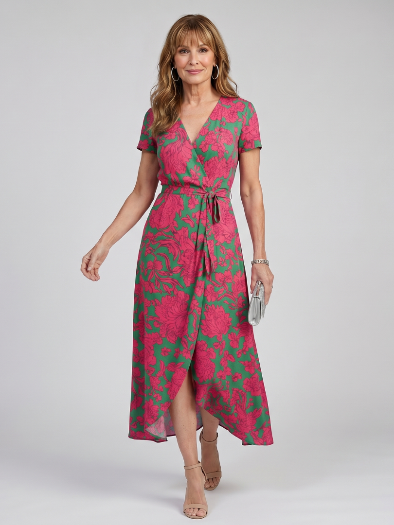 Robe Portefeuille Fleurie