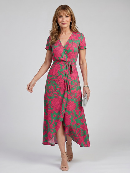 Robe Portefeuille Fleurie