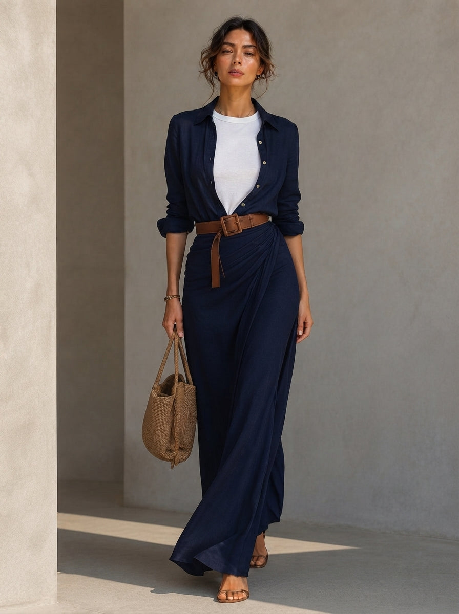 Robe Élégante Ceinturée