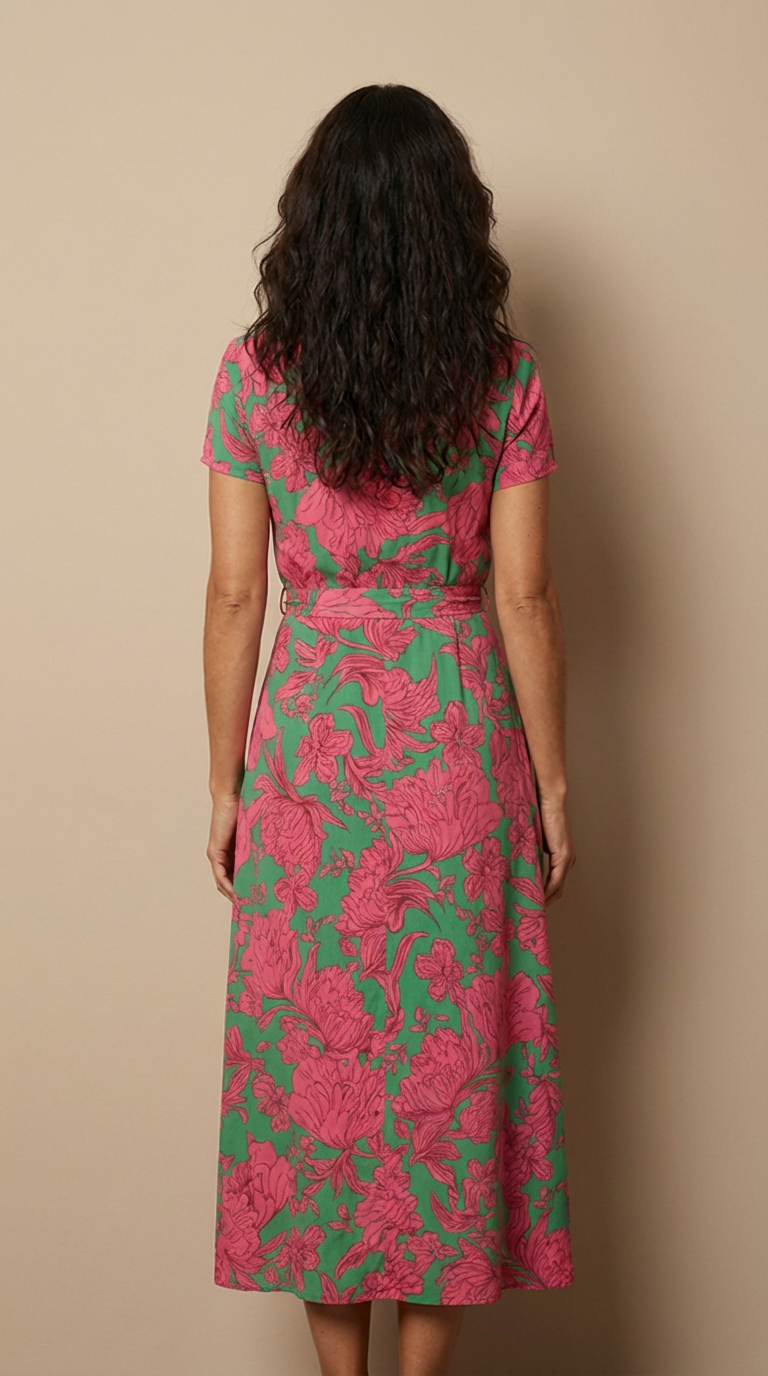 Robe Portefeuille Fleurie