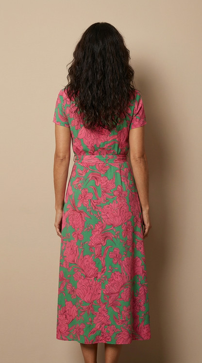 Robe Portefeuille Fleurie