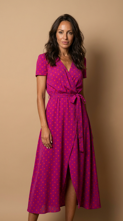Robe Portefeuille Fleurie