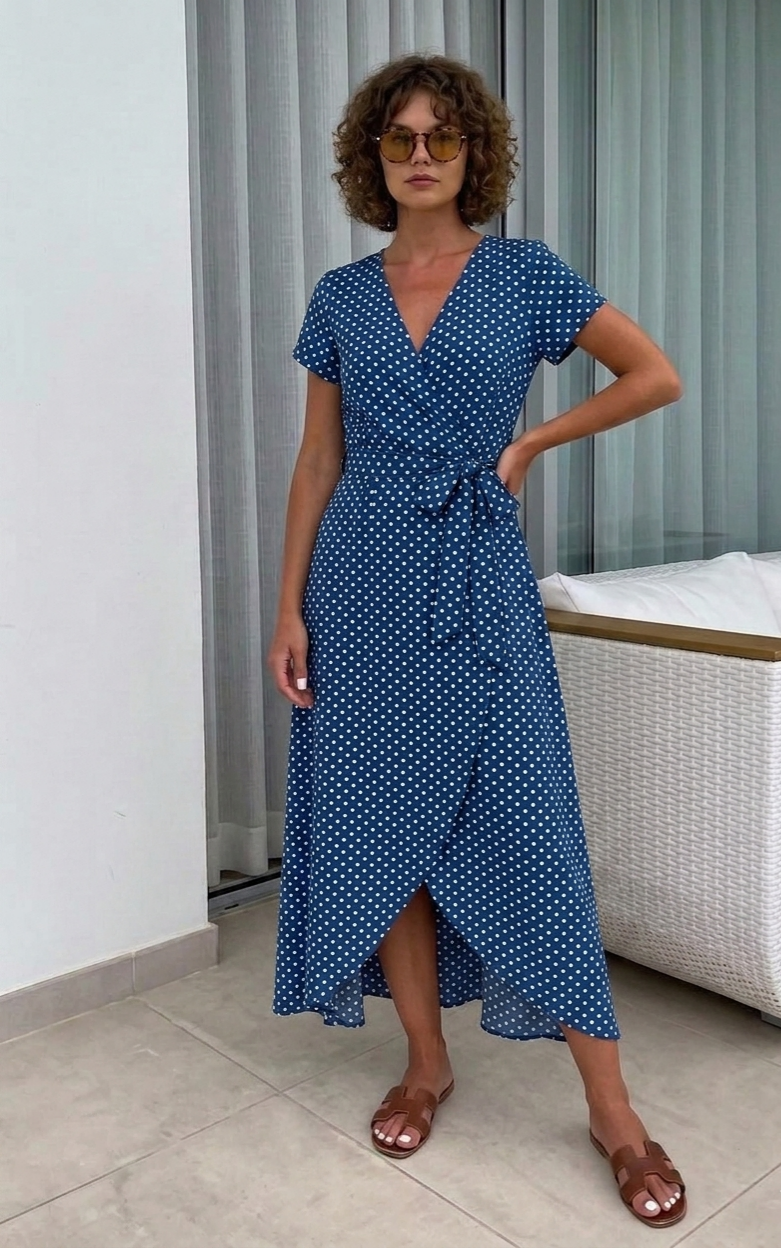 Robe Portefeuille Fleurie