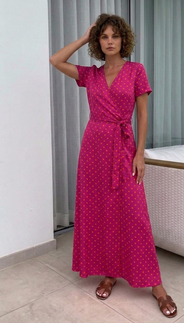 Robe Portefeuille Fleurie