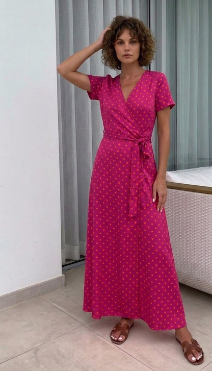 Robe Portefeuille Fleurie