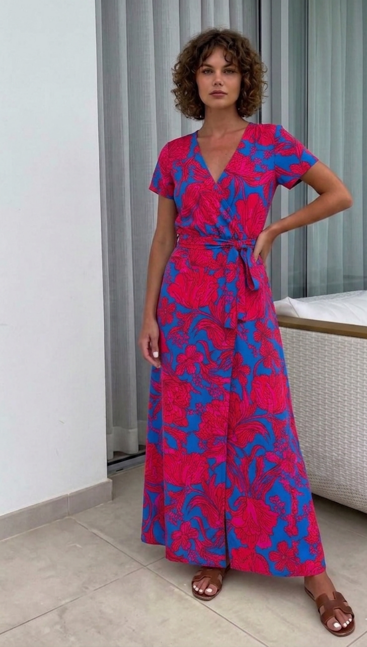 Robe Portefeuille Fleurie