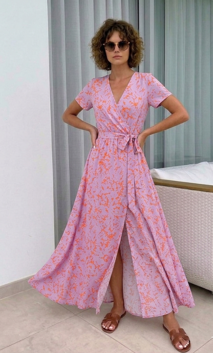 Robe Portefeuille Fleurie
