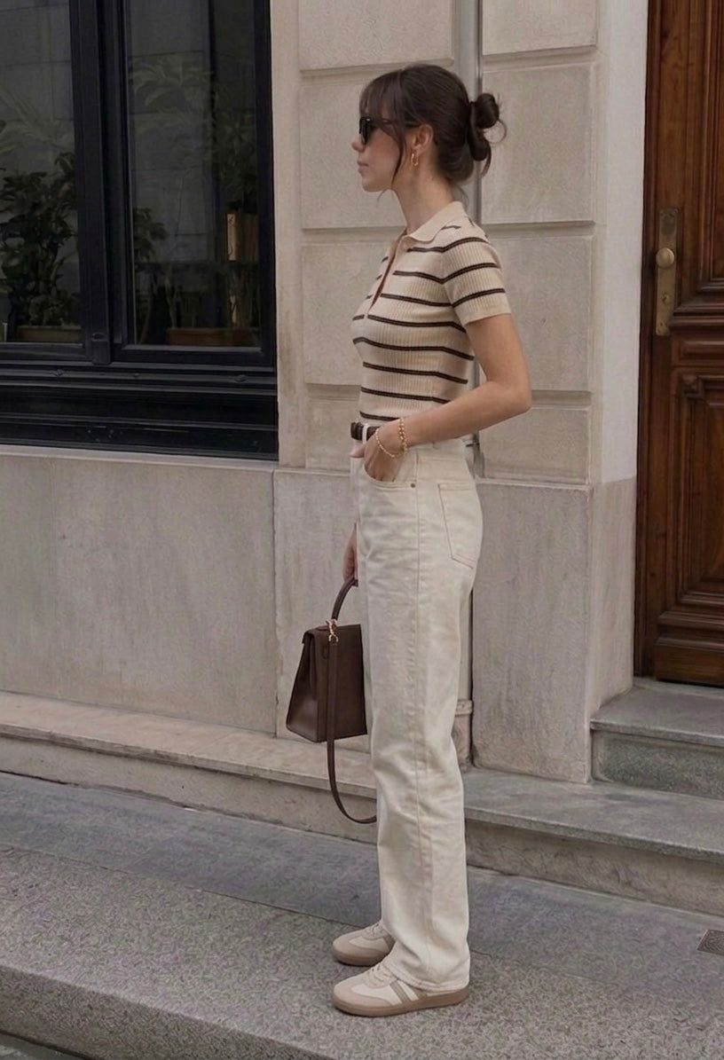 Pantalon Gris Taille Haute
