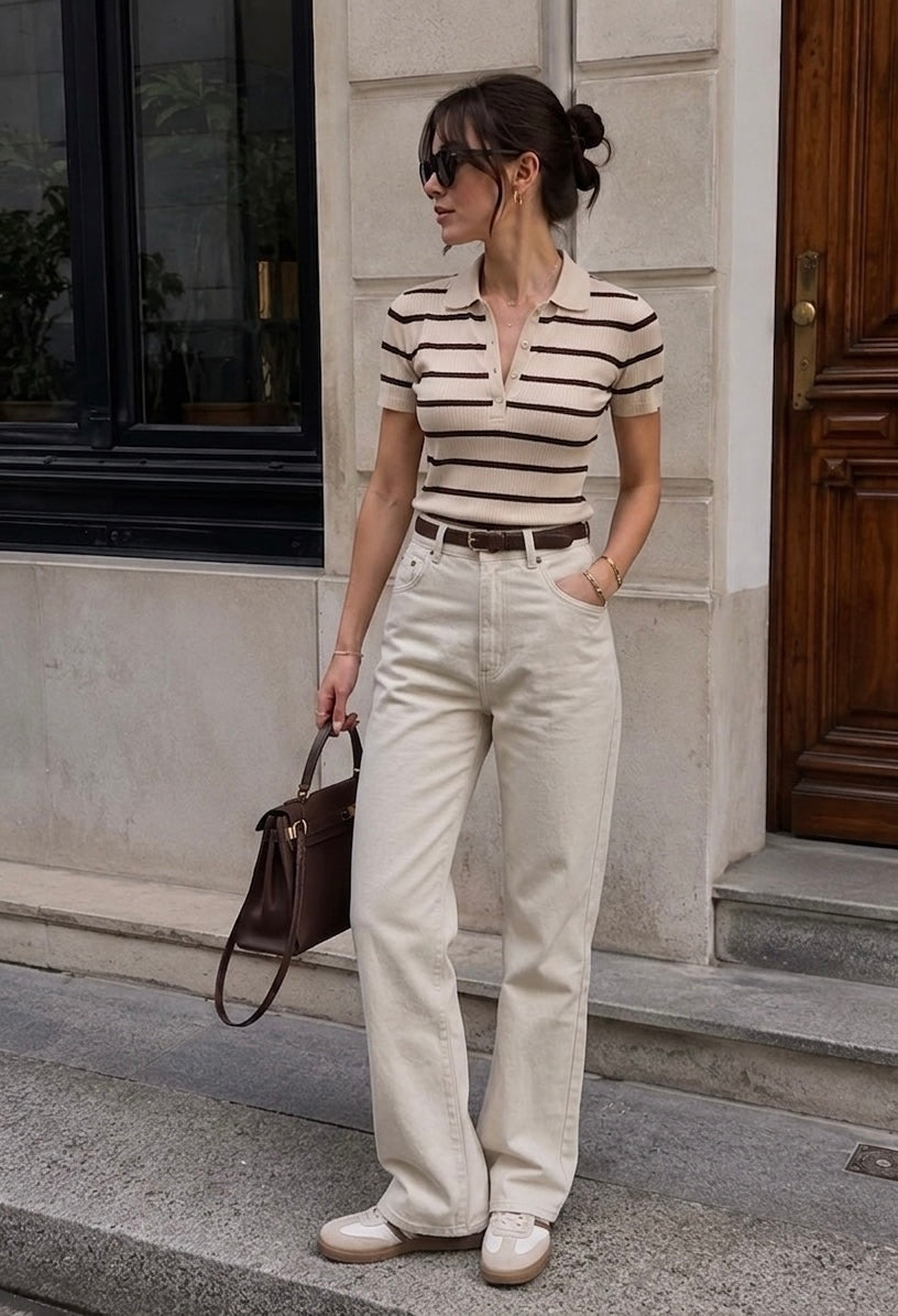Pantalon Gris Taille Haute