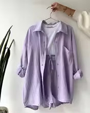 Ensemble Chemise et Short en Mousseline pour un Style Estival Décontracté et Chic
