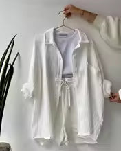 Ensemble Chemise et Short en Mousseline pour un Style Estival Décontracté et Chic