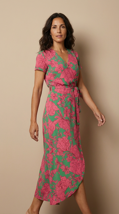 Robe Portefeuille Fleurie